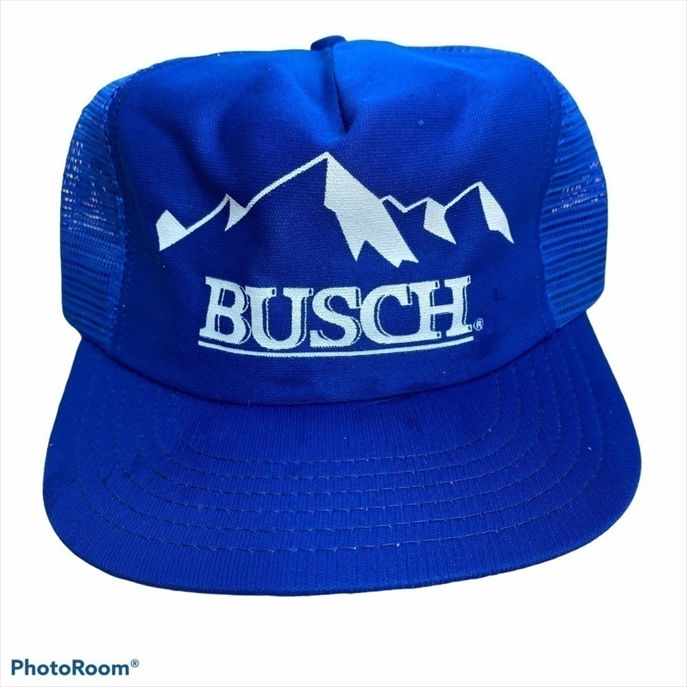Busch Vintage Mesh Trucker Hat Adjustable Beer Men